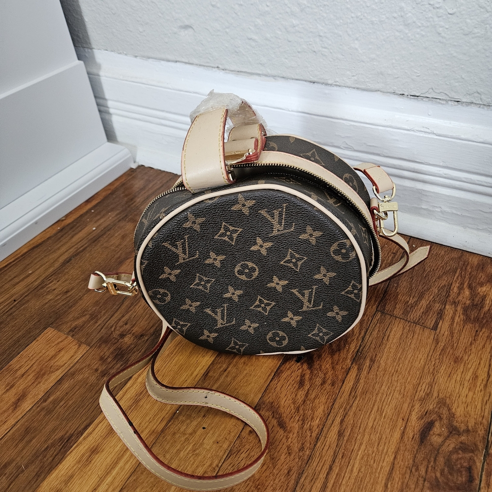 Louis Vuitton Round Monogram Crossbody Bag - Brown and Cream